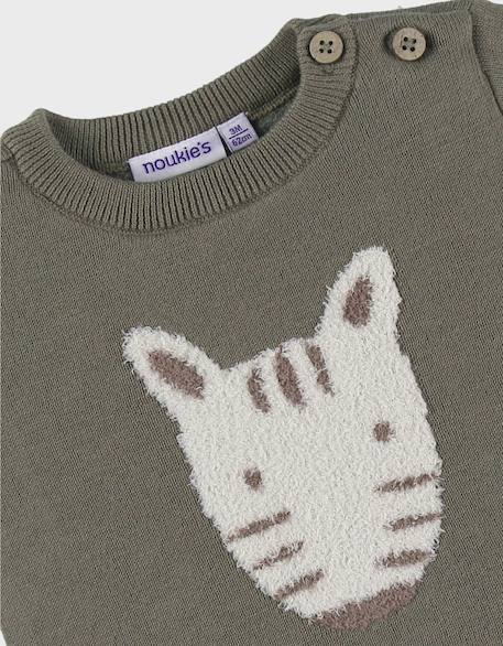 Pull en tricot  avec motif zèbre Vert 3 - vertbaudet enfant 