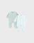 Lot de 2 pyjamas en velours brodé Vert 1 - vertbaudet enfant 