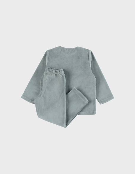 Pyjama en velours côtelé lion Vert 4 - vertbaudet enfant 