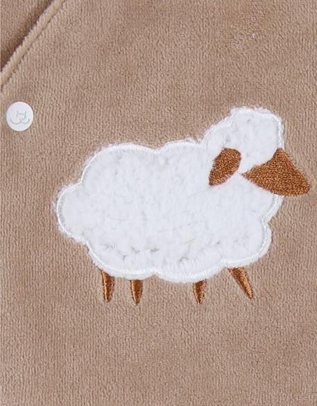 Pyjama bébé en velours avec broderie mouton Marron 5 - vertbaudet enfant 
