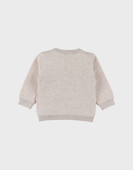 Pull en tricot avec motif zèbre Beige 2 - vertbaudet enfant 
