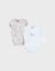 Lot de 2 bodies croisés en coton Beige 1 - vertbaudet enfant 