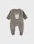 Pyjama bébé en velours  brodé zèbre Vert 1 - vertbaudet enfant 