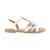 Sandales en cuir  à brides Blanc argent 1 - vertbaudet enfant 