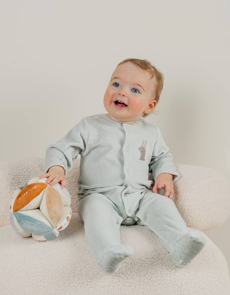 Lot de 2 dors-bien en velours brodé lapin Blanc 2 - vertbaudet enfant 