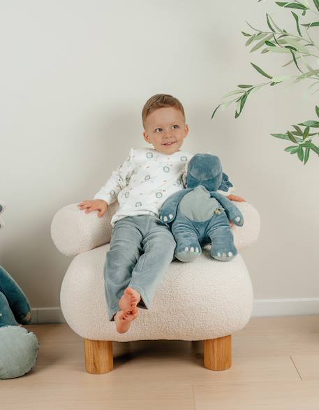 Pyjama en velours côtelé lion Blanc 3 - vertbaudet enfant 