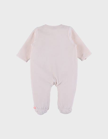 Pyjama bébé en velours avec broderie lapin Rose 4 - vertbaudet enfant 