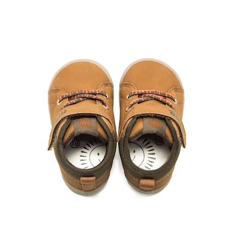 Sneakers garçon synthétique lacets- fermeture adhésive barefoot Brown 6 - vertbaudet enfant 