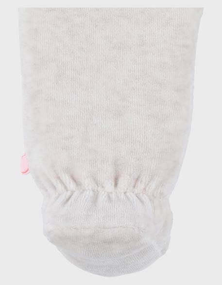 Pyjama bébé en velours brodé chat Beige 6 - vertbaudet enfant 