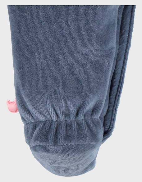 Pyjama bébé en velours avec broderie éléphant Bleu 6 - vertbaudet enfant 