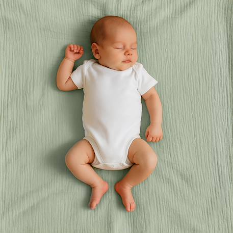 Maxi lange en coton bio Blanc+Fraise+Honey+Rose+Vert 26 - vertbaudet enfant 