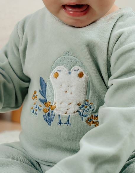 Pyjama bébé velours Bleu 2 - vertbaudet enfant 