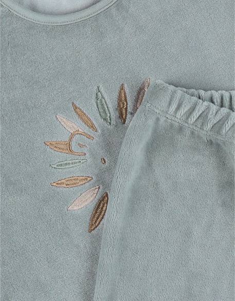 Pyjama en velours côtelé lion Vert 5 - vertbaudet enfant 