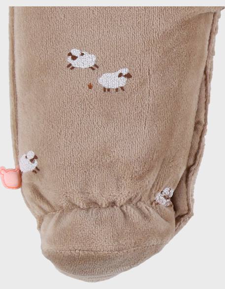 Pyjama bébé en velours avec broderie mouton Marron 6 - vertbaudet enfant 