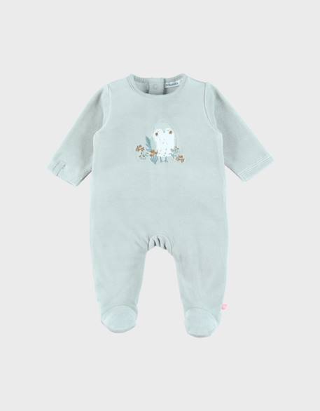 Pyjama bébé velours Bleu 1 - vertbaudet enfant 