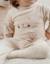 Pyjama bébé en velours brodé chat Beige 3 - vertbaudet enfant 