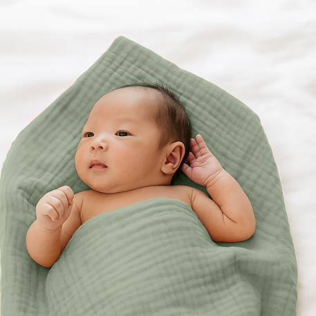 Maxi lange en coton bio Blanc+Fraise+Honey+Rose+Vert 29 - vertbaudet enfant 