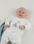 Pyjama bébé en velours avec broderie oiseau Blanc 3 - vertbaudet enfant 