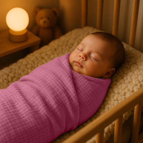 Maxi lange en coton bio Blanc+Fraise+Honey+Rose+Vert 20 - vertbaudet enfant 