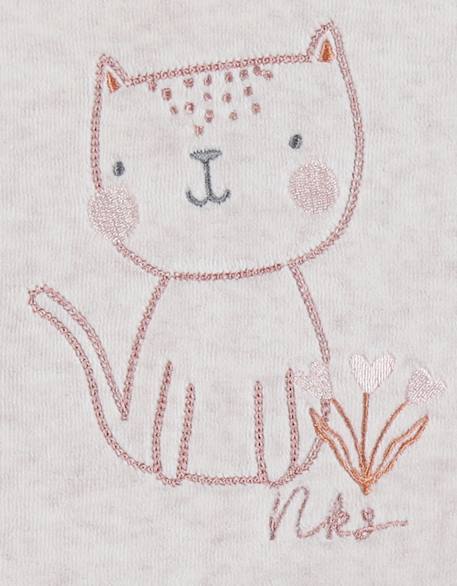 Pyjama bébé en velours brodé chat Beige 5 - vertbaudet enfant 