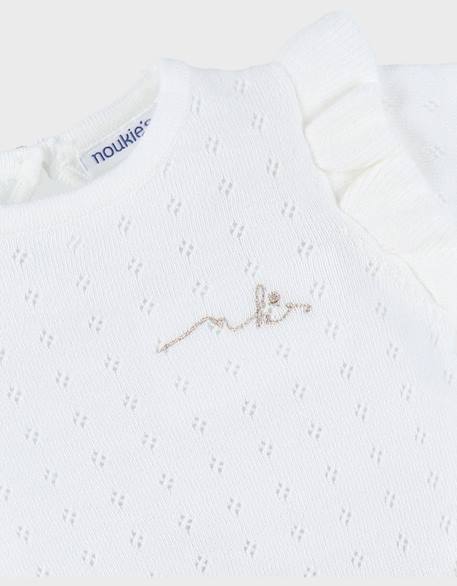 Robe bébé fille avec tricot Ecru 5 - vertbaudet enfant 