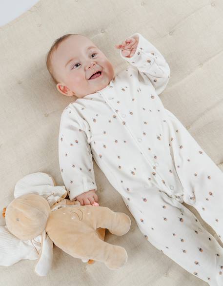 Lot de 2 dors-bien en velours brodé lapin Blanc 4 - vertbaudet enfant 