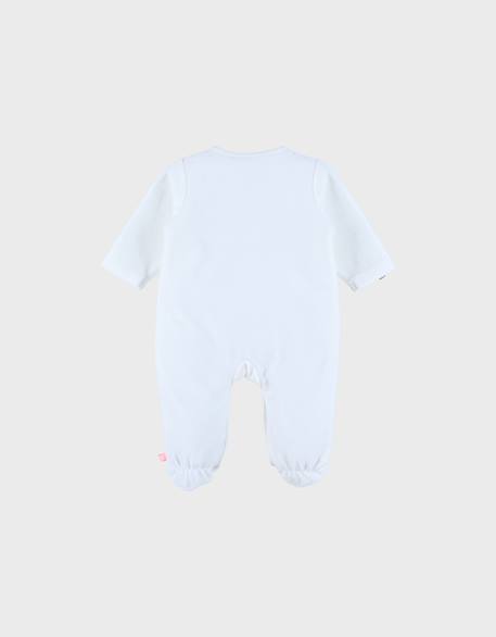 Pyjama bébé en velours avec broderie éléphant Blanc 4 - vertbaudet enfant 