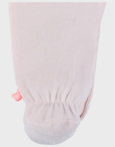 Pyjama bébé en velours avec broderie lapin Rose 6 - vertbaudet enfant 
