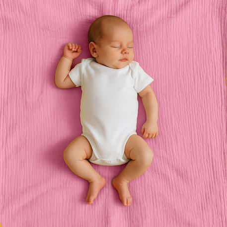 Maxi lange en coton bio Blanc+Fraise+Honey+Rose+Vert 23 - vertbaudet enfant 