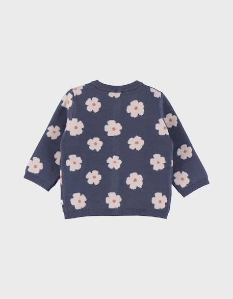 Cardigan en tricot à fleurs es Bleu 4 - vertbaudet enfant 