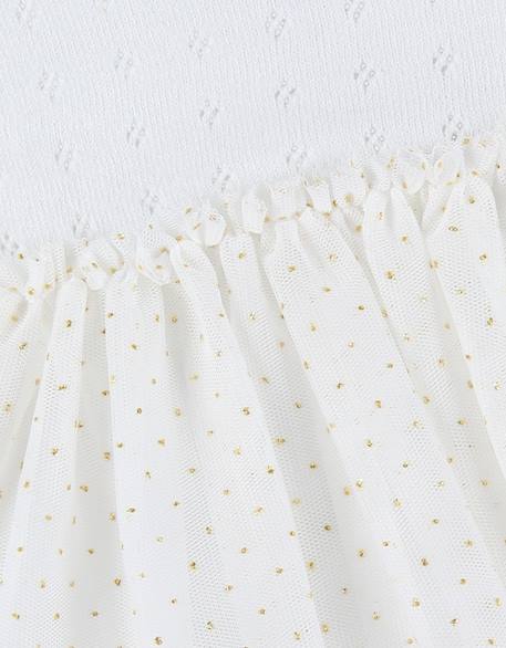 Robe bébé fille avec tricot Ecru 6 - vertbaudet enfant 