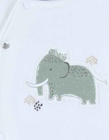 Pyjama bébé en velours avec broderie éléphant Blanc 5 - vertbaudet enfant 