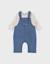 Ensemble salopette denim et t-shirt manches longues imprimé Ecru 6 - vertbaudet enfant 