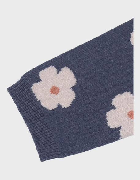 Cardigan en tricot à fleurs es Bleu 6 - vertbaudet enfant 