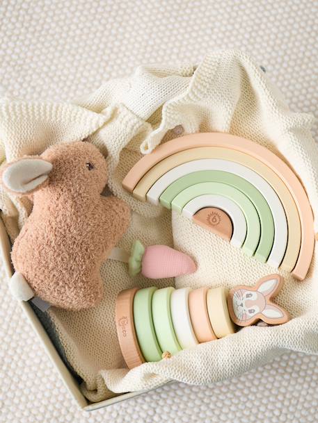 Peluche lapin fine en bouclé – 20 cm Lapin fine 4 - vertbaudet enfant 