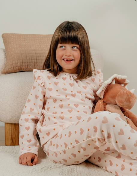 Pyjama 2 pièces en velours Rose 2 - vertbaudet enfant 