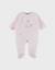 Pyjama bébé en velours avec broderie lapin Rose 1 - vertbaudet enfant 
