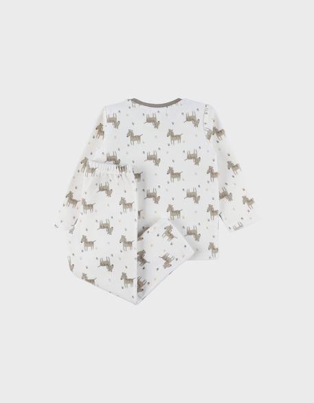 Pyjama en velours 2 pièces avec motif zèbre Blanc 4 - vertbaudet enfant 