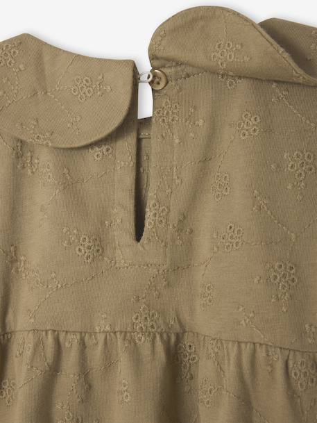 T-shirt blouse en broderie anglaise fille manches longues écru+marine+olive 9 - vertbaudet enfant 