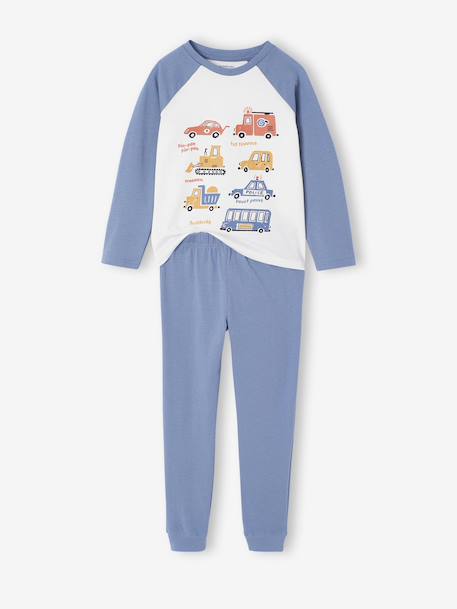 Lot de 2 pyjamas garçon imprimés véhicules bleu nuit 3 - vertbaudet enfant 