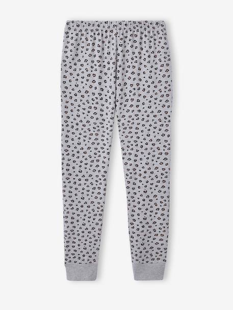 Lot 2 pyjamas fille léopard et pois gris chiné 7 - vertbaudet enfant 