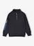 Sweat col camionneur sport garçon motif basket sur manche anthracite+noisette 1 - vertbaudet enfant 