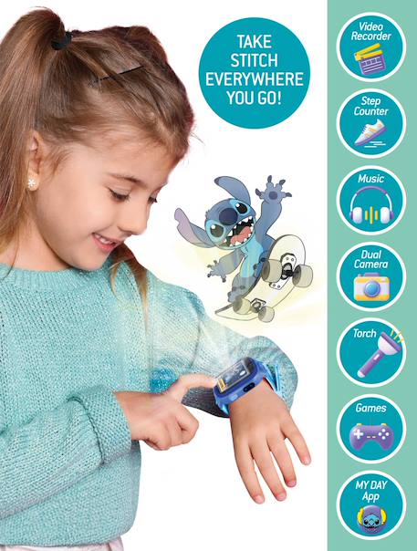 Hi tech montre educative Stitch 5 jeux interactifs MULTICOLORE 4 - vertbaudet enfant 