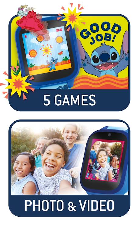 Hi tech montre educative Stitch 5 jeux interactifs MULTICOLORE 5 - vertbaudet enfant 