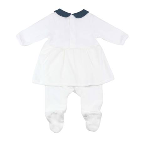 Dors-bien robe col claudine Blanc+Rose 3 - vertbaudet enfant 