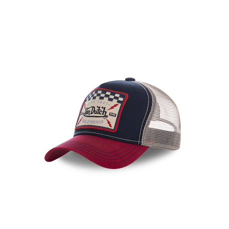 Casquette baseball  avec filet square Bleu/rouge/beige 1 - vertbaudet enfant 