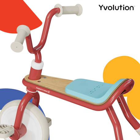 Tricycle vintage ergonomique classic trike Bleu+Noir+Rouge 14 - vertbaudet enfant 