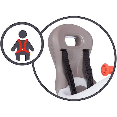 Tricycle baby balade Orange et gris 6 - vertbaudet enfant 