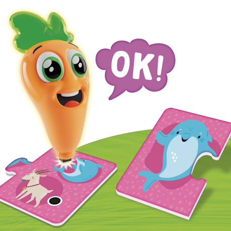 Jeu educatif intéractif Bébé Animaux Carotina, avec stylo parlant lumineux MULTICOLORE 3 - vertbaudet enfant 