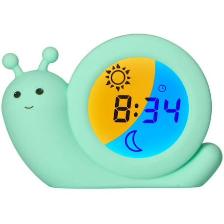 Réveil éducatif escargot simon vert Taupe+Vert 7 - vertbaudet enfant 